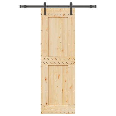 vidaXL Συρόμενη Πόρτα NARVIK 70 x 210 εκ (152,5 εκ) Φυσικό και Μαύρο