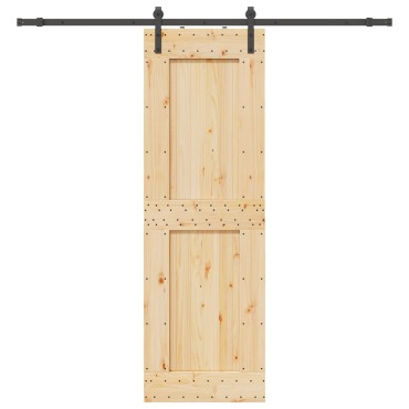 vidaXL Συρόμενη Πόρτα NARVIK 70 x 210 εκ (213,5 εκ) Φυσικό και Μαύρο