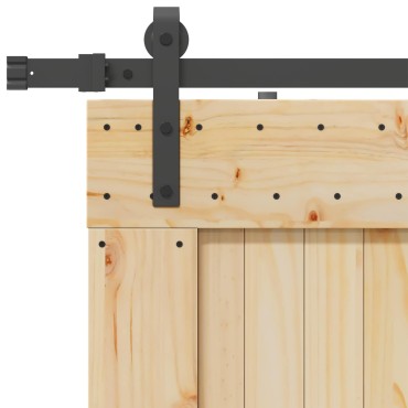 vidaXL Συρόμενη Πόρτα NARVIK 85 x 210 εκ (213,5 εκ) Φυσικό και Μαύρο