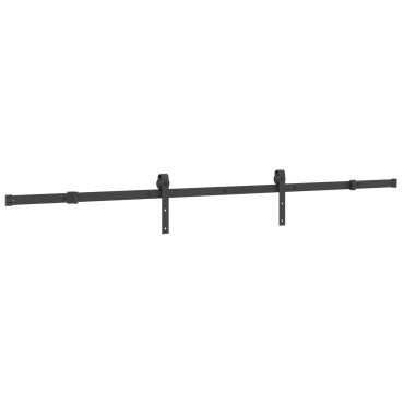 vidaXL Συρόμενη Πόρτα NARVIK 90 x 210 εκ (213,5 εκ) Φυσικό και Μαύρο