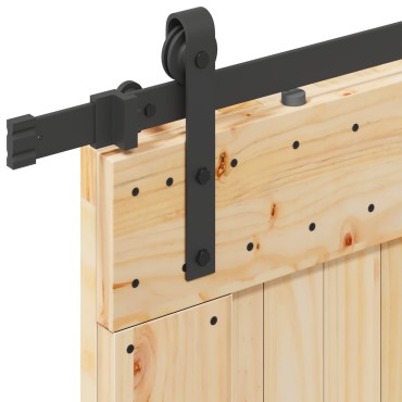 vidaXL Συρόμενη Πόρτα NARVIK 90 x 210 εκ (213,5 εκ) Φυσικό και Μαύρο