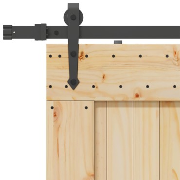 vidaXL Συρόμενη Πόρτα NARVIK Φυσικό και Μαύρο 85 x 210 εκ (152,5 εκ)