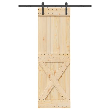 vidaXL Συρόμενη Πόρτα NARVIK 70 x 210 εκ (152,5 εκ) Φυσικό και Μαύρο