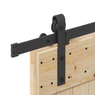 vidaXL Συρόμενη Πόρτα NARVIK 85 x 210 εκ (152,5 εκ) Φυσικό και Μαύρο