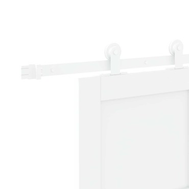 vidaXL Συρόμενη Πόρτα Λευκό 83 x 202 εκ. Μασίφ Ξύλο Πεύκου