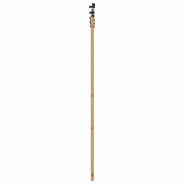 vidaXL Συρόμενη Πόρτα Φυσικό και Μαύρο 86 x 198,5 cm Μασίφ Ξύλο Πεύκου
