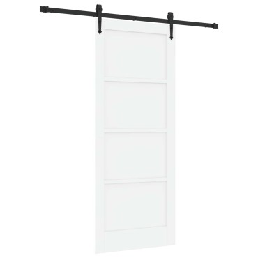 vidaXL Συρόμενη Πόρτα ORKDAL Λευκό και Μαύρο 83 x 202 εκ.
