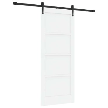 vidaXL Συρόμενη Πόρτα ORKDAL Λευκό και Μαύρο 83 x 202 εκ.