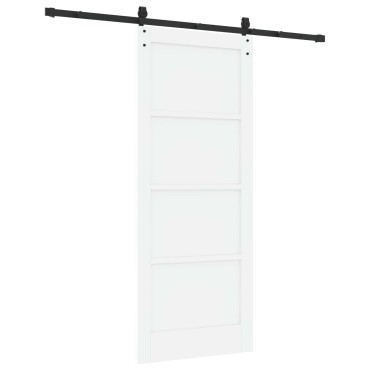 vidaXL Συρόμενη Πόρτα ORKDAL Λευκό και Μαύρο 83 x 202 εκ.