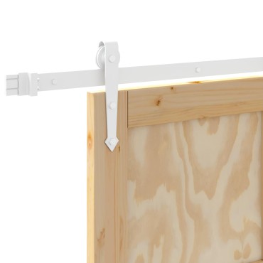 vidaXL Συρόμενη Πόρτα ORKDAL Φυσικό και Λευκό 86 x 198,5 cm