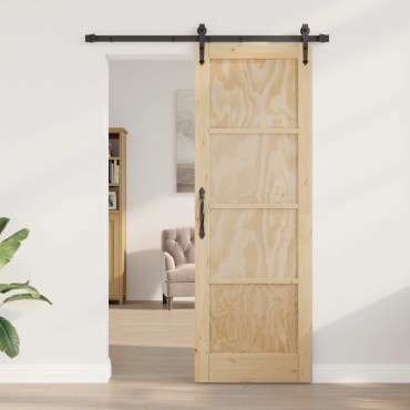 vidaXL Συρόμενη Πόρτα ORKDAL 73,5 x 211 εκ Μασίφ Ξύλο Πεύκου Φυσικό