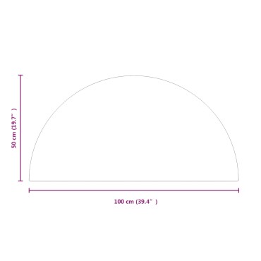 vidaXL Πλάκα Γυαλιού Τζακιού Διαφανές 1000 x 500 mm Γυαλί