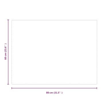 vidaXL Πλάκα Γυαλιού Τζακιού Διαφανές 80 x 60 cm Γυαλί
