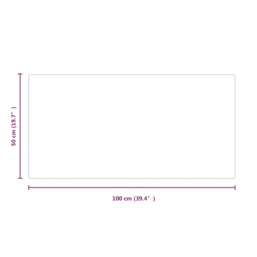 vidaXL Πλάκα Γυαλιού Τζακιού Διαφανές 100 x 50 cm Γυαλί