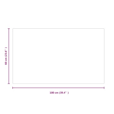 vidaXL Πλάκα Γυαλιού Τζακιού Διαφανές 100 x 60 cm Γυαλί