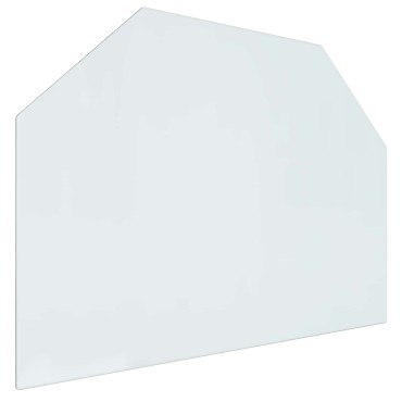 vidaXL Πλάκα Γυαλιού Τζακιού Διαφανές 80 x 60 cm Γυαλί