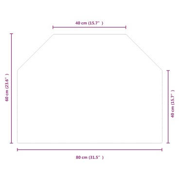vidaXL Πλάκα Γυαλιού Τζακιού Διαφανές 80 x 60 cm Γυαλί