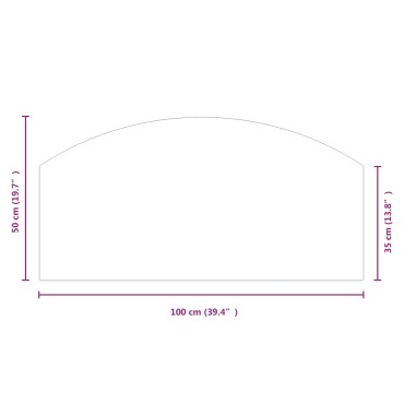 vidaXL Πλάκα Γυαλιού Τζακιού Διαφανές 100 x 50 cm Γυαλί