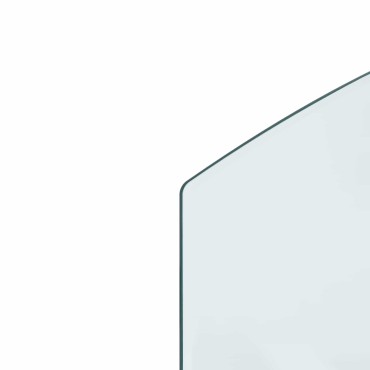 vidaXL Πλάκα Γυαλιού Τζακιού Διαφανές 100 x 60 cm Γυαλί