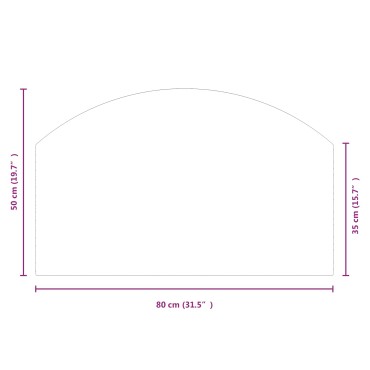 vidaXL Πλάκα Γυαλιού Τζακιού Διαφανές 80 x 50 cm Γυαλί