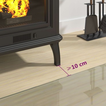 vidaXL Πλάκα Γυαλιού Τζακιού Διαφανές 80 x 60 cm Γυαλί