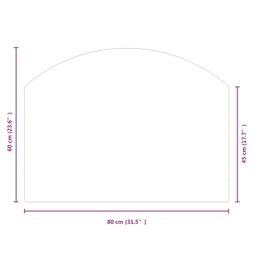 vidaXL Πλάκα Γυαλιού Τζακιού Διαφανές 80 x 60 cm Γυαλί