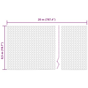 vidaXL Κυματοειδές Φύλλο Αποχέτευσης Μαύρο 0,5 x 20 μ HDPE
