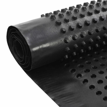 vidaXL Κυματοειδές Φύλλο Αποχέτευσης Μαύρο 1 x 20 m HDPE
