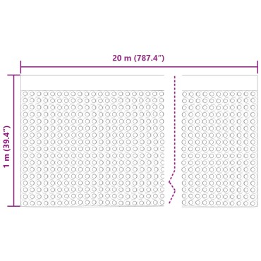 vidaXL Κυματοειδές Φύλλο Αποχέτευσης Μαύρο 1 x 20 m HDPE