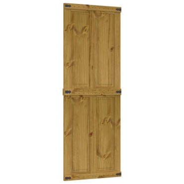 vidaXL Πόρτα αχυρώνα Corona Μέλι Καφέ 80 x 210 cm Μασίφ Ξύλο Πεύκου