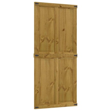 vidaXL Πόρτα αχυρώνα Corona Μέλι Καφέ 90 x 210 cm Μασίφ Ξύλο Πεύκου