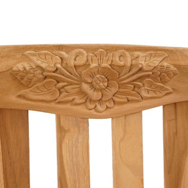 vidaXL Χειροποίητη Ροζ Παγκάκι 180x61x90cm Στερεό Ξύλο Τίκ 1 τεμ.