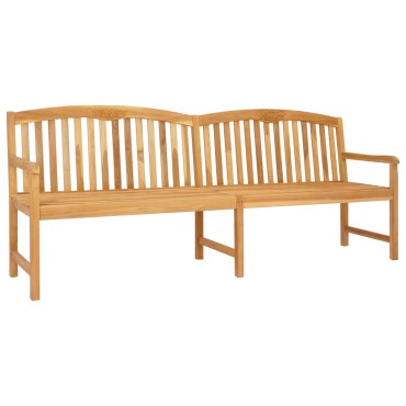 vidaXL Χειροποίητη Ροζ Παγκάκι 228x60x90cm Στερεό Ξύλο Τίκ Φυσικό 1 τεμ.