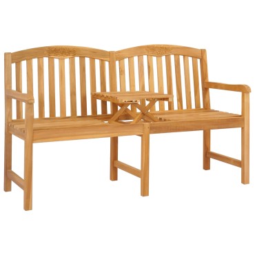vidaXL Χειροποίητη Ροζ Παγκάκι 150,5x60x95cm Στερεό Ξύλο Τίκ 1 τεμ.