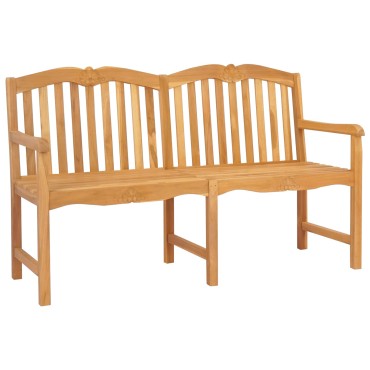 vidaXL Χειροποίητη Ροζ Παγκάκι 150x60,5x95cm Στερεό Ξύλο Τίκ 1 τεμ.