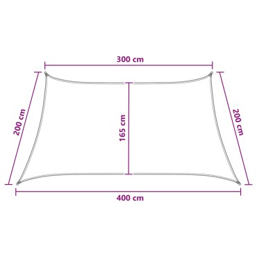 vidaXL Ικανότητα Σκίασης Γκρι και Λευκό 3 / 4 x 2 m HDPE