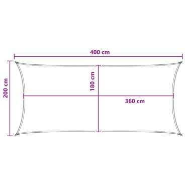 vidaXL Ικανότητα Σκίασης Μπλε και άσπρο 2 x 4 m HDPE