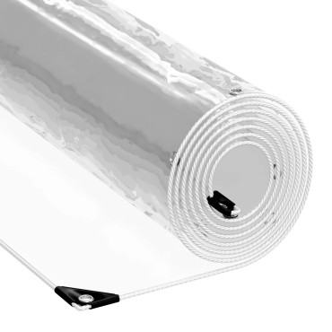 vidaXL Μουσαμάς 350 gsm Διαφανές 5 x 3,5 μ PVC