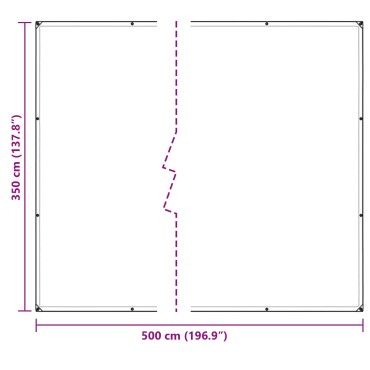 vidaXL Μουσαμάς 350 gsm Διαφανές 5 x 3,5 μ PVC