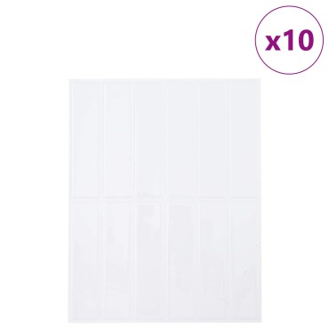 vidaXL Ορθογώνιο Πλακάκι 10 τεμ. Λευκό 29 x 23 x 0,08 εκ