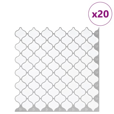 vidaXL Tile Λαμπτήρα 20 τεμ. Λευκό 27 x 27 εκ. Πολυουρεθάνη και PET