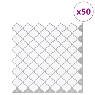 vidaXL Tile Λαμπτήρα 50 τεμ. Λευκό 27 x 27 εκ. Πολυουρεθάνη και PET