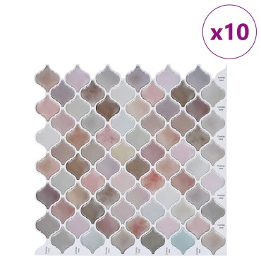 vidaXL Tile Λαμπτήρα 10 τεμ. Μπεζ 27 x 27 εκ. Πολυουρεθάνη και PET