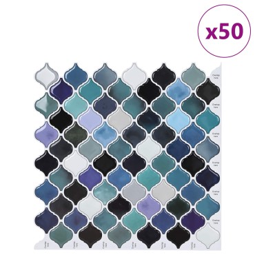vidaXL Tile Λαμπτήρα 50 τεμ. Μπλε Πράσινο 27 x 27 εκ.