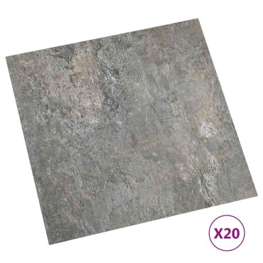 vidaXL Αυτοκόλλητα Πλάκες Δαπέδου Πέτρες 30,5 x 30,5 εκ 20 τμχ. PVC