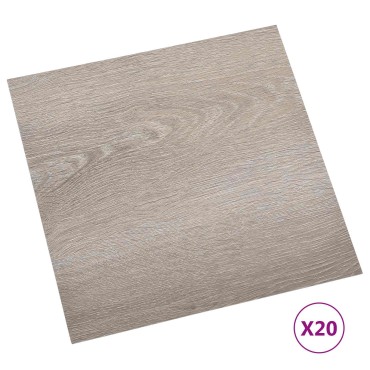 vidaXL Αυτοκόλλητα Πλάκες Δαπέδου Taupe 30,5 x 30,5 εκ 20 τμχ. PVC