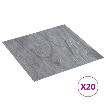 vidaXL Αυτοκόλλητα Πλάκες Δαπέδου Καφέ και Ανθρακί 30,5 x 30,5 εκ