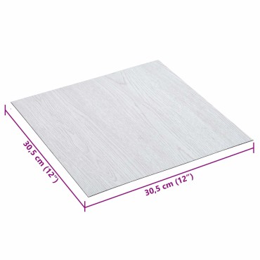 vidaXL Αυτοκόλλητα Πλάκες Δαπέδου Λευκό 30,5 x 30,5 εκ 20 τμχ. PVC