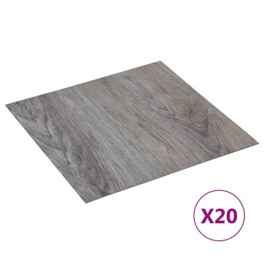 vidaXL Αυτοκόλλητα Πλάκες Δαπέδου Ανοιχτό Καφέ και Μαύρο