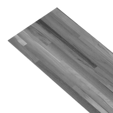 vidaXL Αυτοκόλλητες Πλάκες Δαπέδου PVC Γκρι Ριγέ 30,5 x 61 εκ. 28 τμχ.